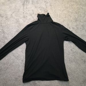 Black Turtleneck Long Sleeve Top